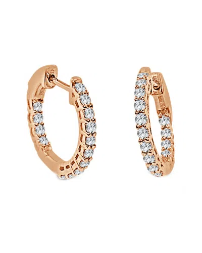 Sabrina Designs 14k Rose Gold 0.51 Ct. Tw. Diamond Inside Out Hoops
