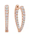 Sabrina Designs 14k Rose Gold 0.51 Ct. Tw. Diamond Oval Hoops