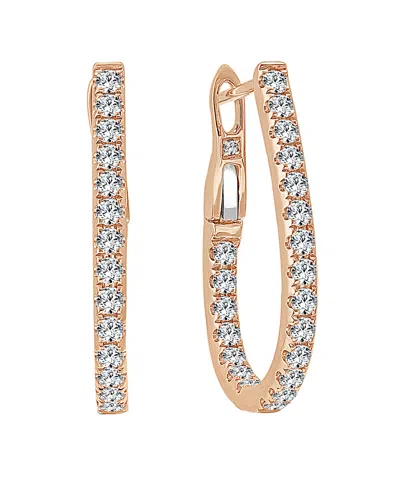 Sabrina Designs 14k Rose Gold 0.65 Ct. Tw. Diamond Hoops