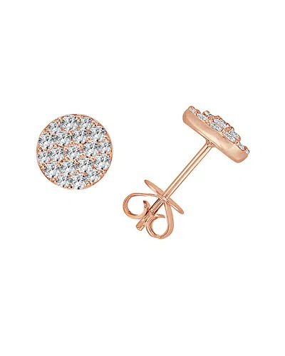 Sabrina Designs 14k Rose Gold 0.70 Ct. Tw. Diamond Earrings In Pink