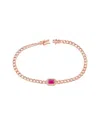 Sabrina Designs 14k Rose Gold 0.81 Ct. Tw. Diamond & Pink Sapphire Stackable Bracelet