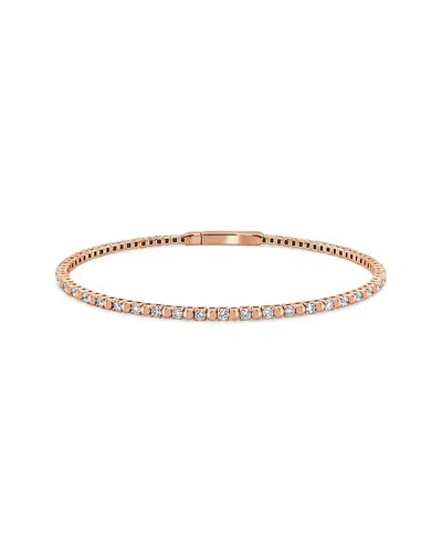 Sabrina Designs 14k Rose Gold 0.88 Ct. Tw. Diamond Flexible Bangle Bracelet