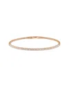 Sabrina Designs 14k Rose Gold 0.97 Ct. Tw. Diamond Flexible Bangle Bracelet