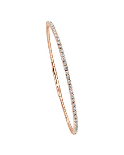 Sabrina Designs 14k Rose Gold 1.00 Ct. Tw. Diamond Flexible Bangle