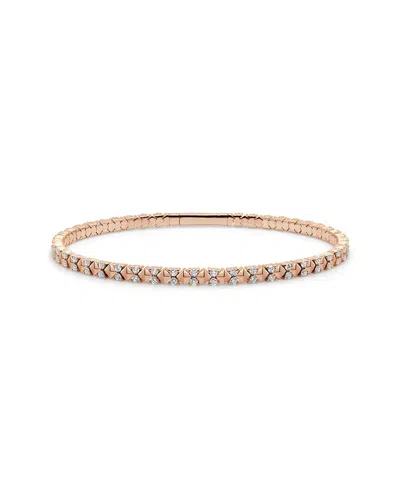 Sabrina Designs 14k Rose Gold 1.00 Ct. Tw. Diamond Stackable Flexible Bangle Bracelet