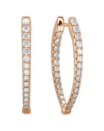 Sabrina Designs 14k Rose Gold 1.10 Ct. Tw. Diamond Inside Out Earrings