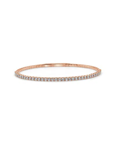 Sabrina Designs 14k Rose Gold 1.49 Ct. Tw. Diamond Flexible Bangle Bracelet