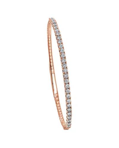 Sabrina Designs 14k Rose Gold 1.71 Ct. Tw. Diamond Flexible Bangle Bracelet In Pink