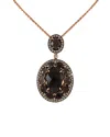 Sabrina Designs 14k Rose Gold 17.36 Ct. Tw. Diamond & Smoky Quartz Necklace