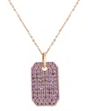Sabrina Designs 14k Rose Gold 1.74 Ct. Tw. Pink Sapphire Layered Tag Necklace In Gold