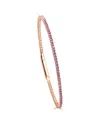 Sabrina Designs 14k Rose Gold 1.92 Ct. Tw. Diamond & Pink Sapphire Flexible Bangle Bracelet