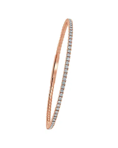 Sabrina Designs 14k Rose Gold 2.09 Ct. Tw. Diamond Flexible Bangle Bracelet