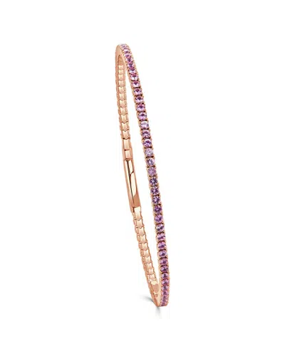 Sabrina Designs 14k Rose Gold 2.48 Ct. Tw. Pink Sapphire Flexible Bangle Bracelet