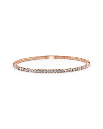 Sabrina Designs 14k Rose Gold 2.57 Ct. Tw. Diamond Flexible Bangle Bracelet