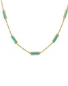 Sabrina Designs 14k Turquoise Mother-of-pearl Bar Station Necklace In Gold