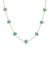 Sabrina Designs 14k Turquoise Station Heart Necklace
