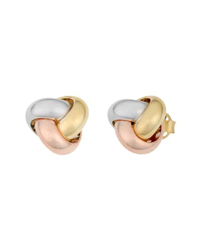Sabrina Designs 14k Two-tone Love Knot Earrings In Multi