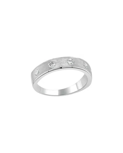 Sabrina Designs 14k Wg Diamond Gypsy Set Band In Metallic