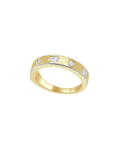 Sabrina Designs 14k Yg Diamond Mixed Shape Gypsy Set Band In Gold