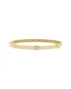 Sabrina Designs 14k Yg Emerald-cut Diamond Bangle In Gold