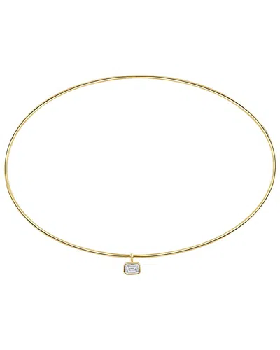 Sabrina Designs 14k Yg Emerald-cut Diamond Necklace In Gold