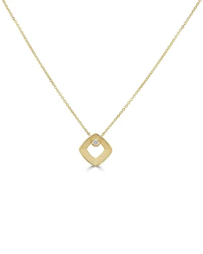 Sabrina Designs 18k 0.05 Ct. Tw. Diamond Square Necklace