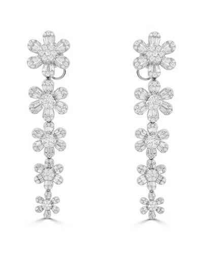 Sabrina Designs 18k 5.03 Ct. Tw. Diamond Flower Dangle Earrings