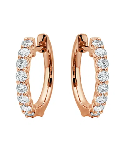 Sabrina Designs 18k Rose Gold 0.46 Ct. Tw. Diamond Hoops