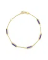 Sabrina Designs 14k Amethyst Station Bar Bracelet