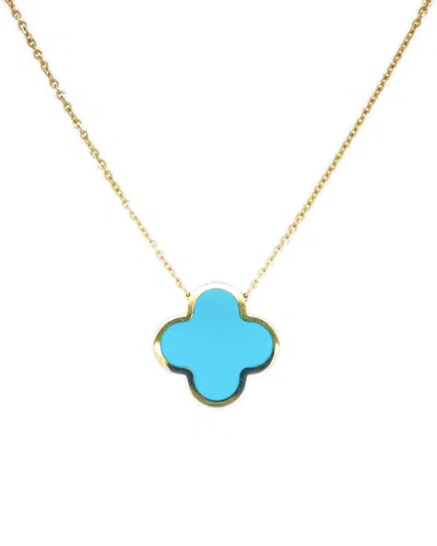 Sabrina Designs 14k Turquoise Clover Necklace