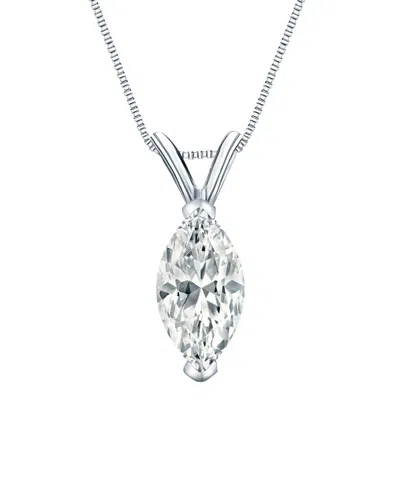 Sabrina Designs Lab Grown Diamonds 14k 4.00 Ct. Tw. Lab-grown Diamond Solitaire Pendant In Silver
