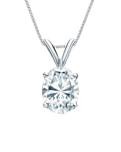 Sabrina Designs Lab Grown Diamonds 14k 4.00 Ct. Tw. Lab-grown Diamond Solitaire Pendant In Silver