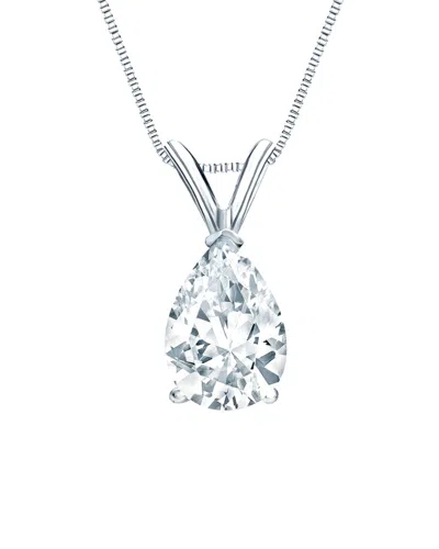 Sabrina Designs Lab Grown Diamonds 14k 1.00 Ct. Tw. Lab-grown Diamond Solitaire Pendant In Silver