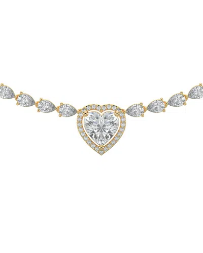 Sabrina Designs Lab Grown Diamonds 14k 11.89 Ct. Tw. Lab-grown Diamond Tennis Necklace In Gold