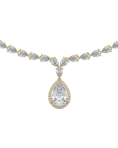 Sabrina Designs Lab Grown Diamonds 14k 12.39 Ct. Tw. Lab-grown Diamond Tennis Necklace In Gold
