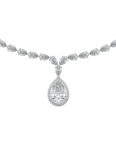 Sabrina Designs Lab Grown Diamonds 14k 12.39 Ct. Tw. Lab-grown Diamond Tennis Necklace In Silver