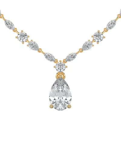 Sabrina Designs Lab Grown Diamonds 14k 20.76 Ct. Tw. Lab-grown Diamond Drop Necklace In Gold