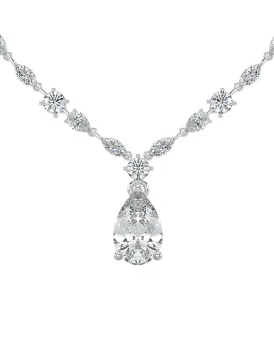 Sabrina Designs Lab Grown Diamonds 14k 20.76 Ct. Tw. Lab-grown Diamond Drop Necklace In Silver