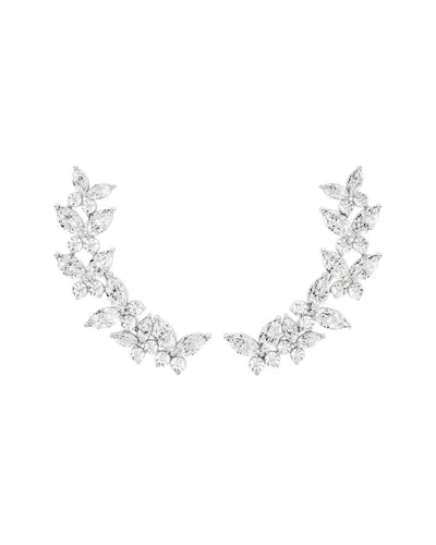 Sabrina Designs Lab Grown Diamonds 14k 3.75 Ct. Tw. Lab-grown Diamond Butterfly Earring In Silver