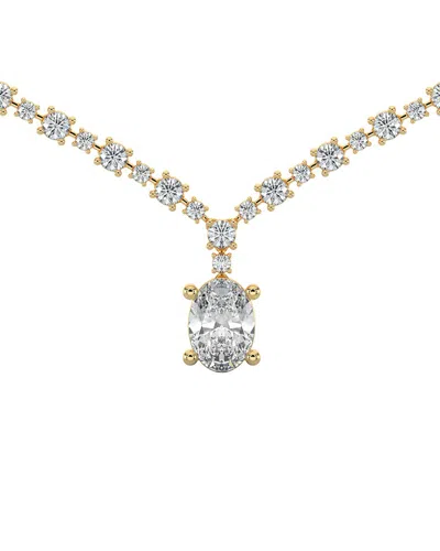 Sabrina Designs Lab Grown Diamonds 14k 8.54 Ct. Tw. Lab-grown Diamond Drop Necklace In Gold