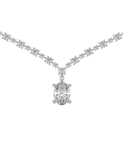 Sabrina Designs Lab Grown Diamonds 14k 8.54 Ct. Tw. Lab-grown Diamond Drop Necklace In Metallic