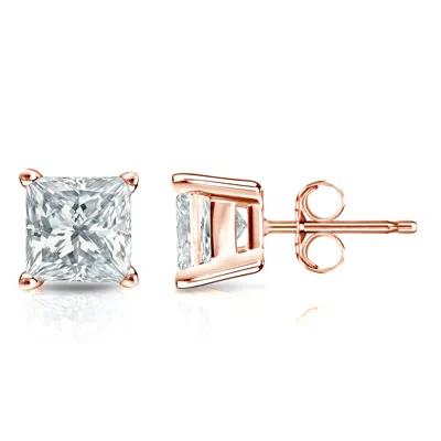 Sabrina Designs Lab Grown Diamonds 14k Gold Lab Grown Diamond Princess 4-prong Martini Stud Earrings 5.00 Cttw