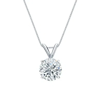 Sabrina Designs Lab Grown Diamonds 14k Gold Lab Grown Diamond Round Classic Solitaire Pendant 1.00ct In Metallic