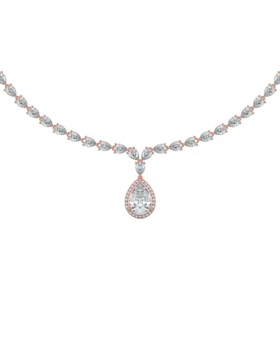 Sabrina Designs Lab Grown Diamonds 14k Rose Gold 12.39 Ct. Tw. Lab-grown Diamond Tennis Necklace