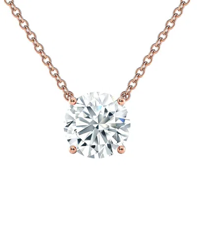 Sabrina Designs Lab Grown Diamonds 14k Rose Gold 3.00 Ct. Tw. Lab-grown Diamond Solitaire Necklace
