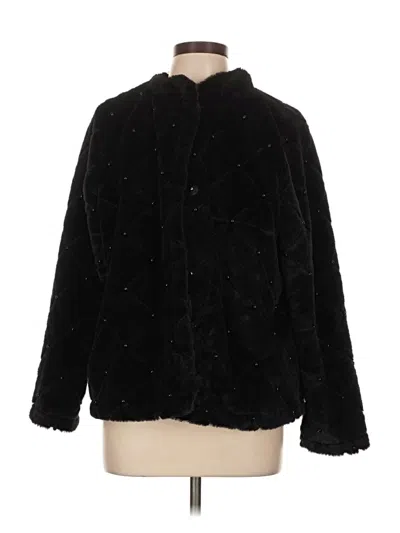 Pre-owned Sabrina Lauren Faux Fur Jacket In Black