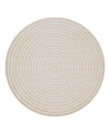 Sabrina Soto Outdoor Sso001 4'1" X 4'1" Round Area Rug In Beige