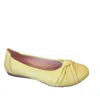 Sabrinas London Knotted Flats In Lemon In Multi