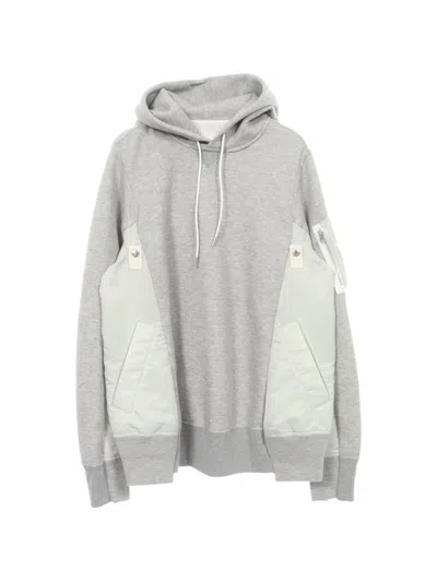 Pre-owned Sacai 2010s Docking Pullover Hoodie In Grey