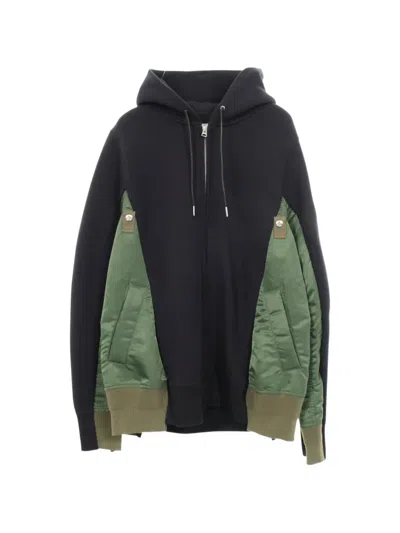 Pre-owned Sacai 2010s Zip-up Hoodie In Blue